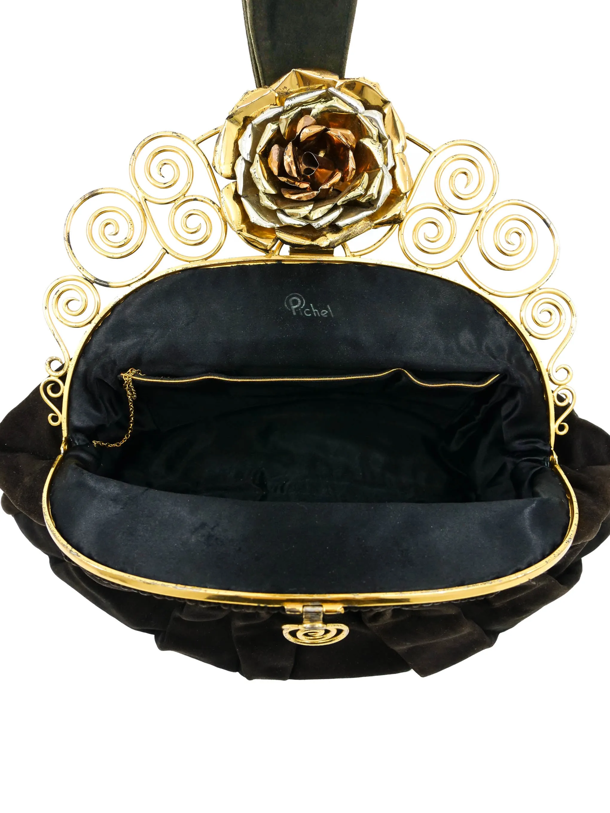 1940s Floral Clasp Clutch