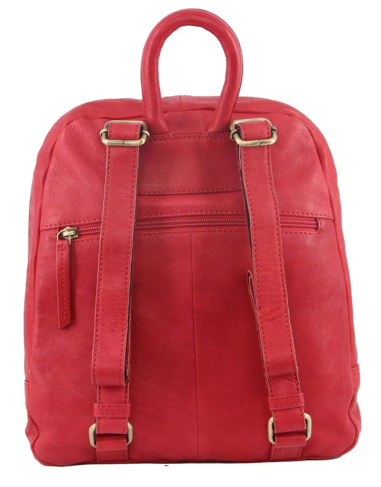 3PC Set Pierre Cardin Womens Woven Leather Cross-Body Bags   Backpack - Red
