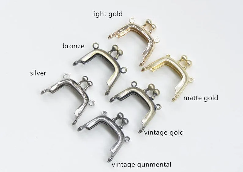 4cm (1 1/2") Mini Purse Frame Coin Purse Frame With Two Loops Six Colors