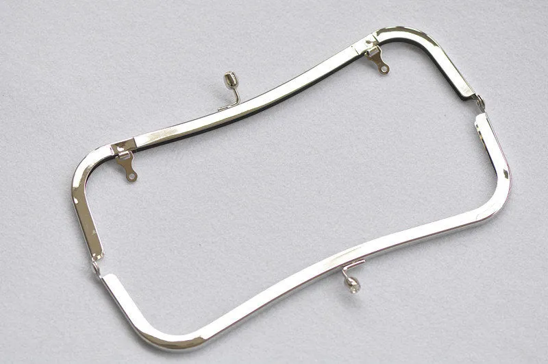9" ( 23.5cm) Elegant Silver Metal Purse Frame Vintage Clutch Bag Making Supplier 23.5cm x 7cm ( 9"x 2 3/4")
