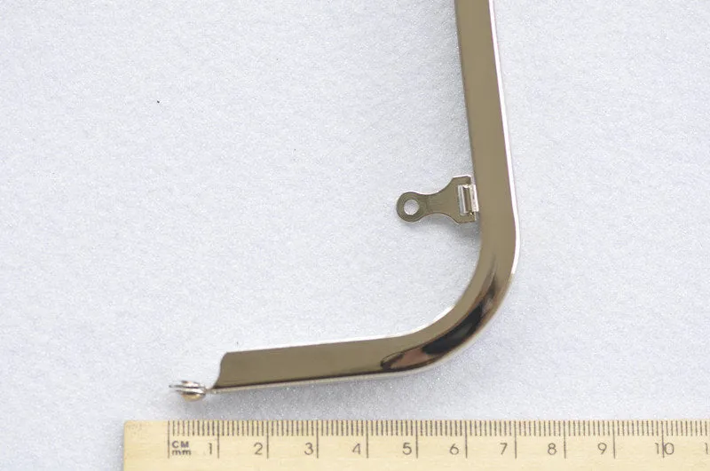 9" ( 23.5cm) Elegant Silver Metal Purse Frame Vintage Clutch Bag Making Supplier 23.5cm x 7cm ( 9"x 2 3/4")