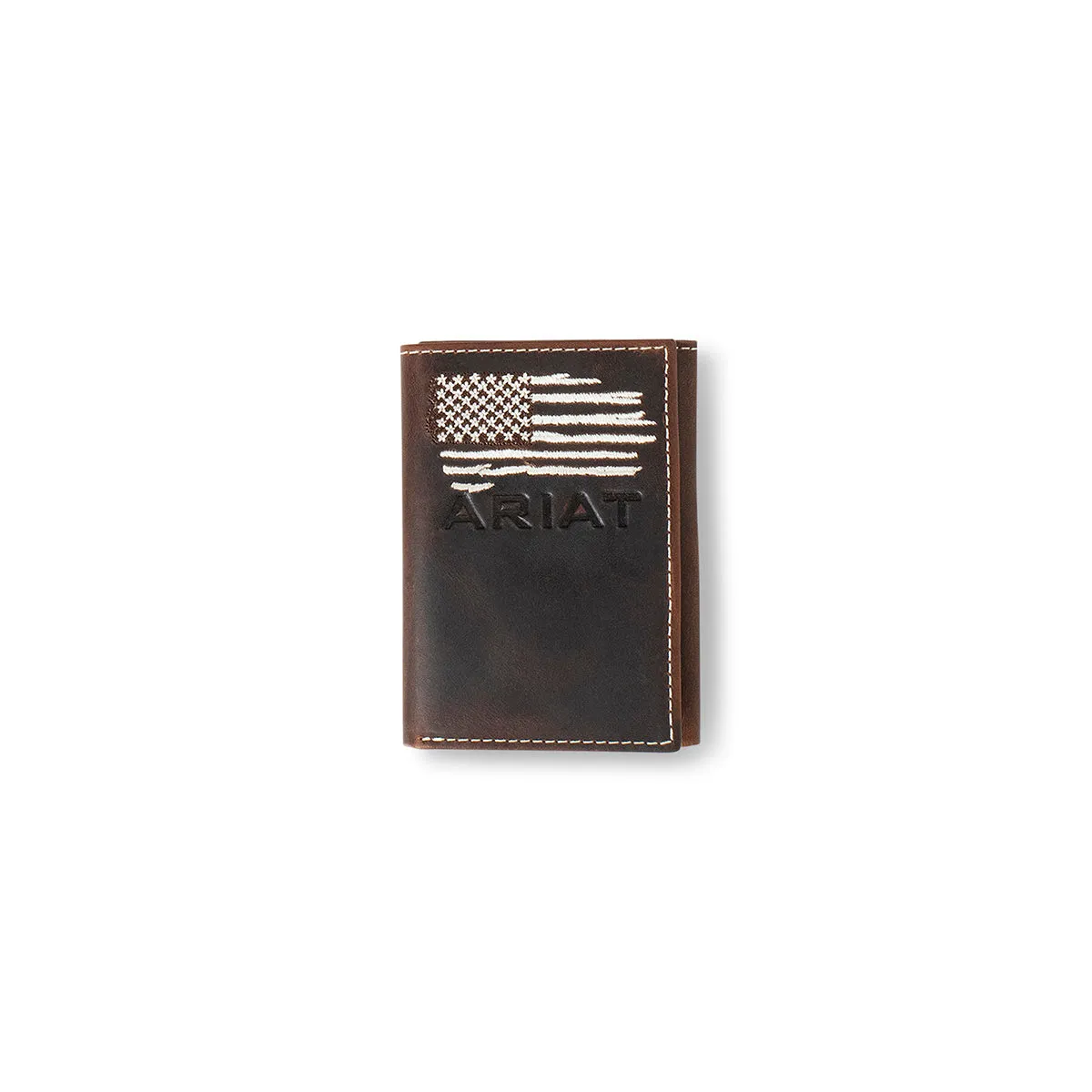 Ariat Distressed American Flag Trifold Wallet
