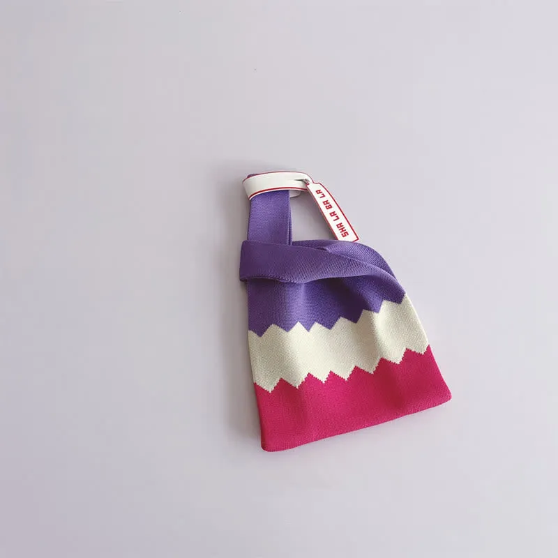 Baby Color Block Lovely Knitted Handbag