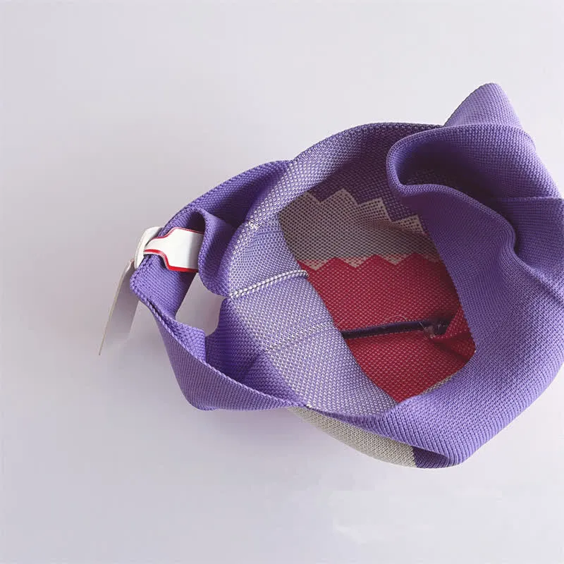 Baby Color Block Lovely Knitted Handbag
