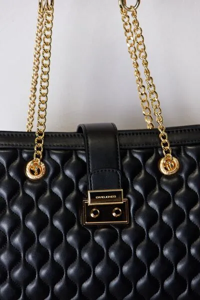 Blue Zone Planet |  David Jones Quilted PU Leather Handbag