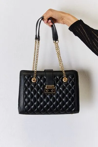Blue Zone Planet |  David Jones Quilted PU Leather Handbag