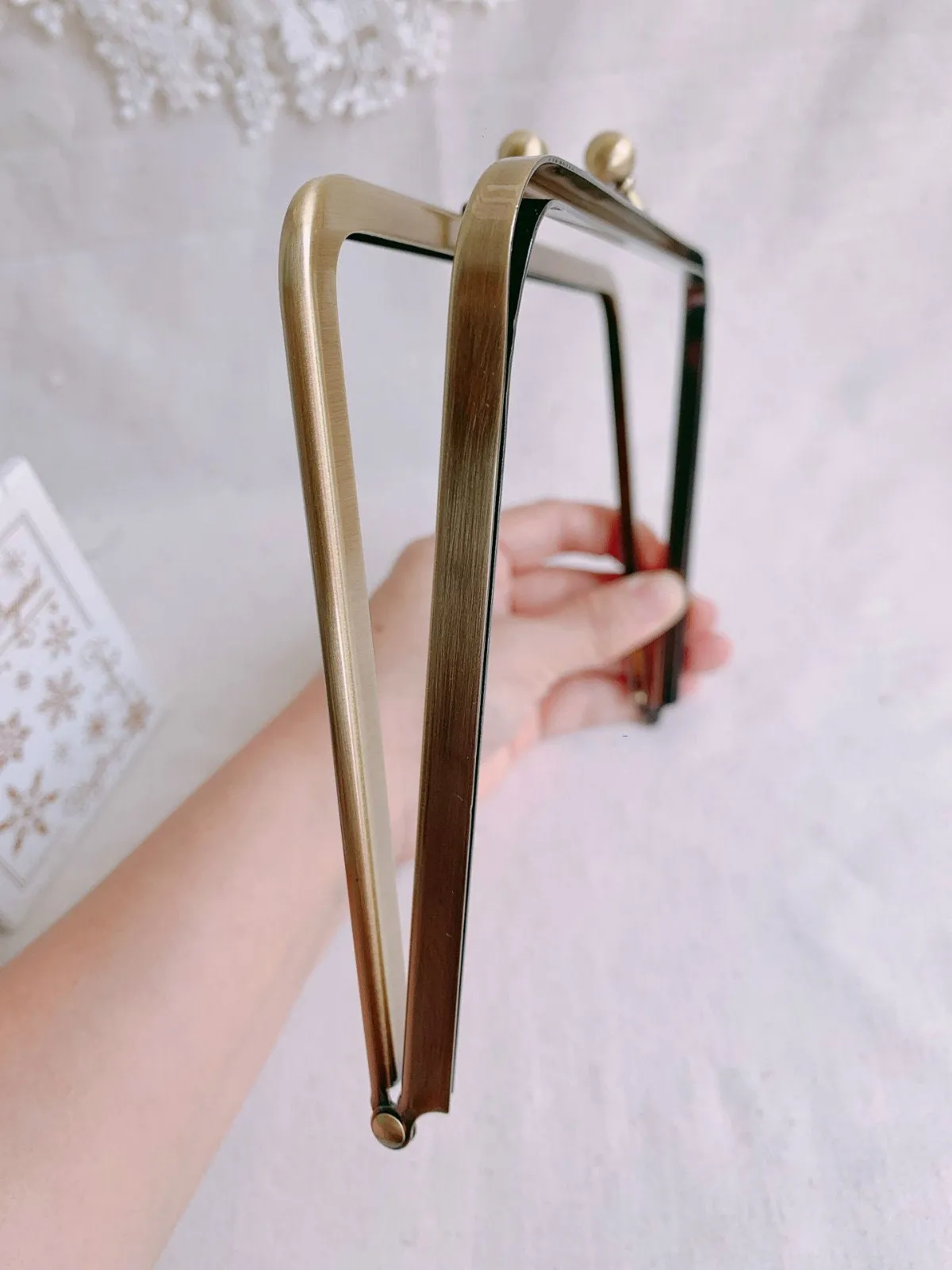 Box Bag Purse Frame Side Opening Glue-In Style 17.8cm x 13cm