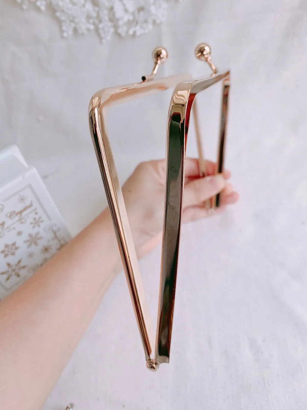 Box Bag Purse Frame Side Opening Glue-In Style 17.8cm x 13cm