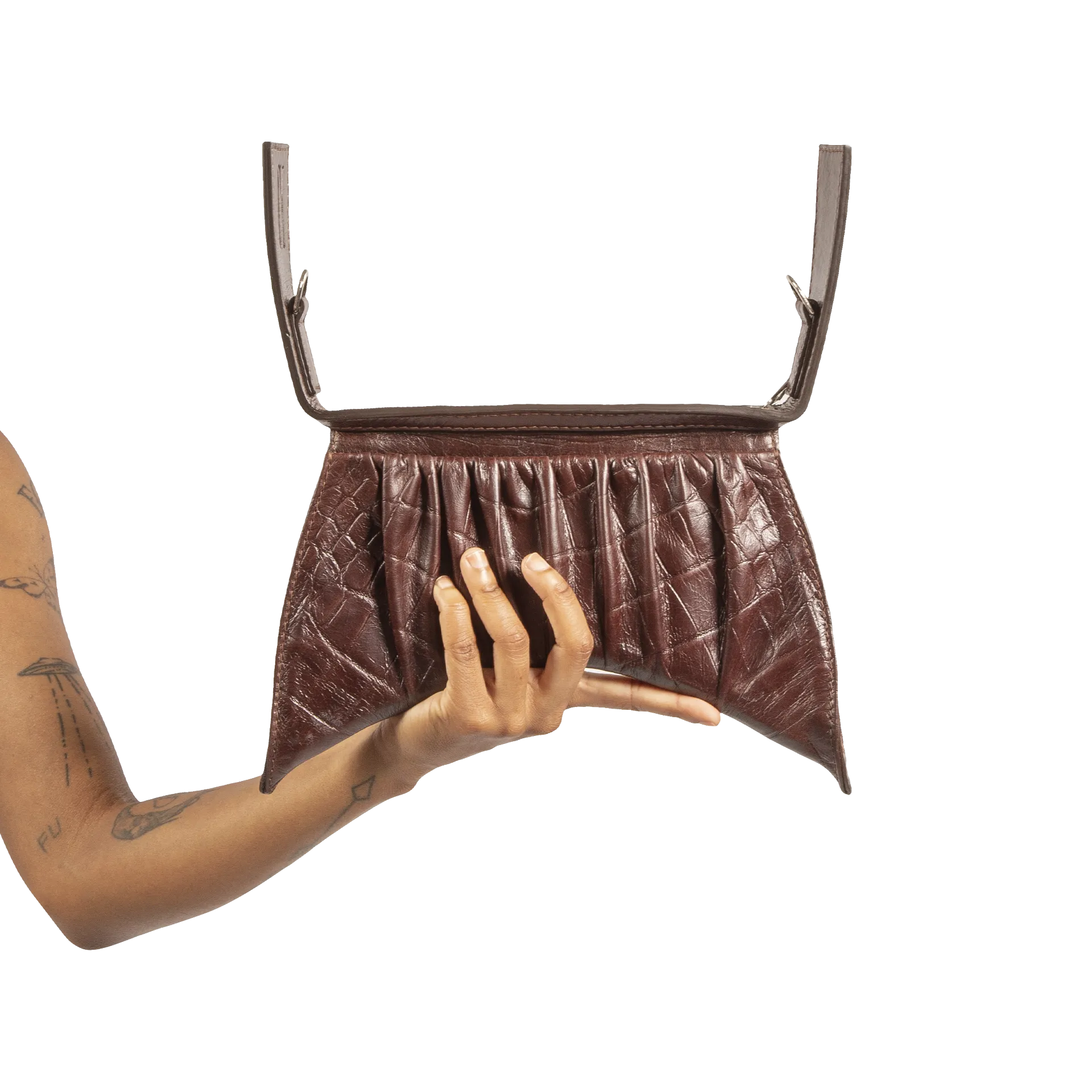 Brown Croc Hydra Bag