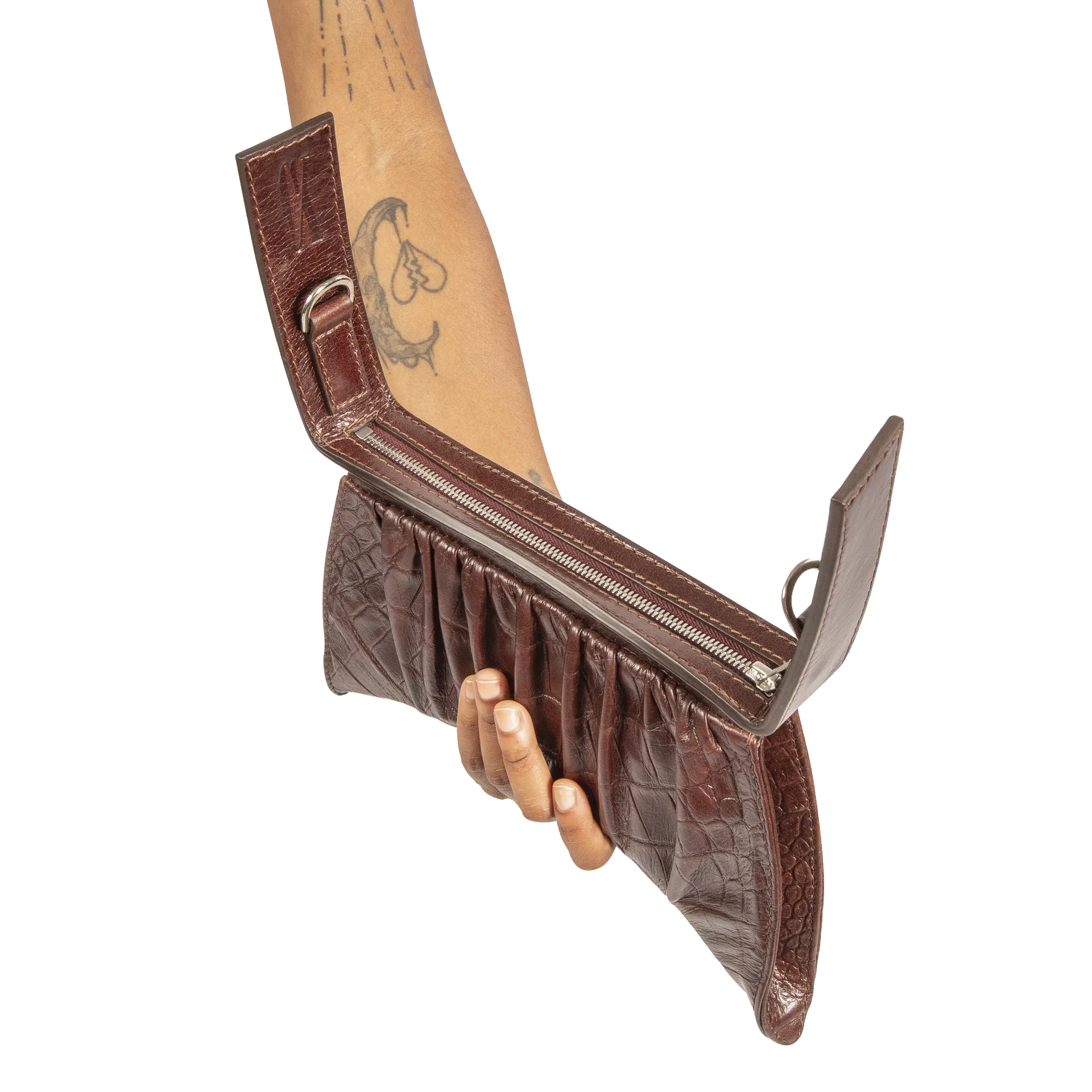 Brown Croc Hydra Bag