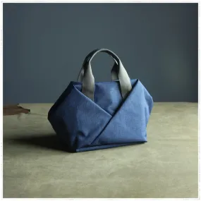 Cute Womens Blue Nylon Small Handbag Purse Unique Nylon Blue Handbag Purse for Ladies