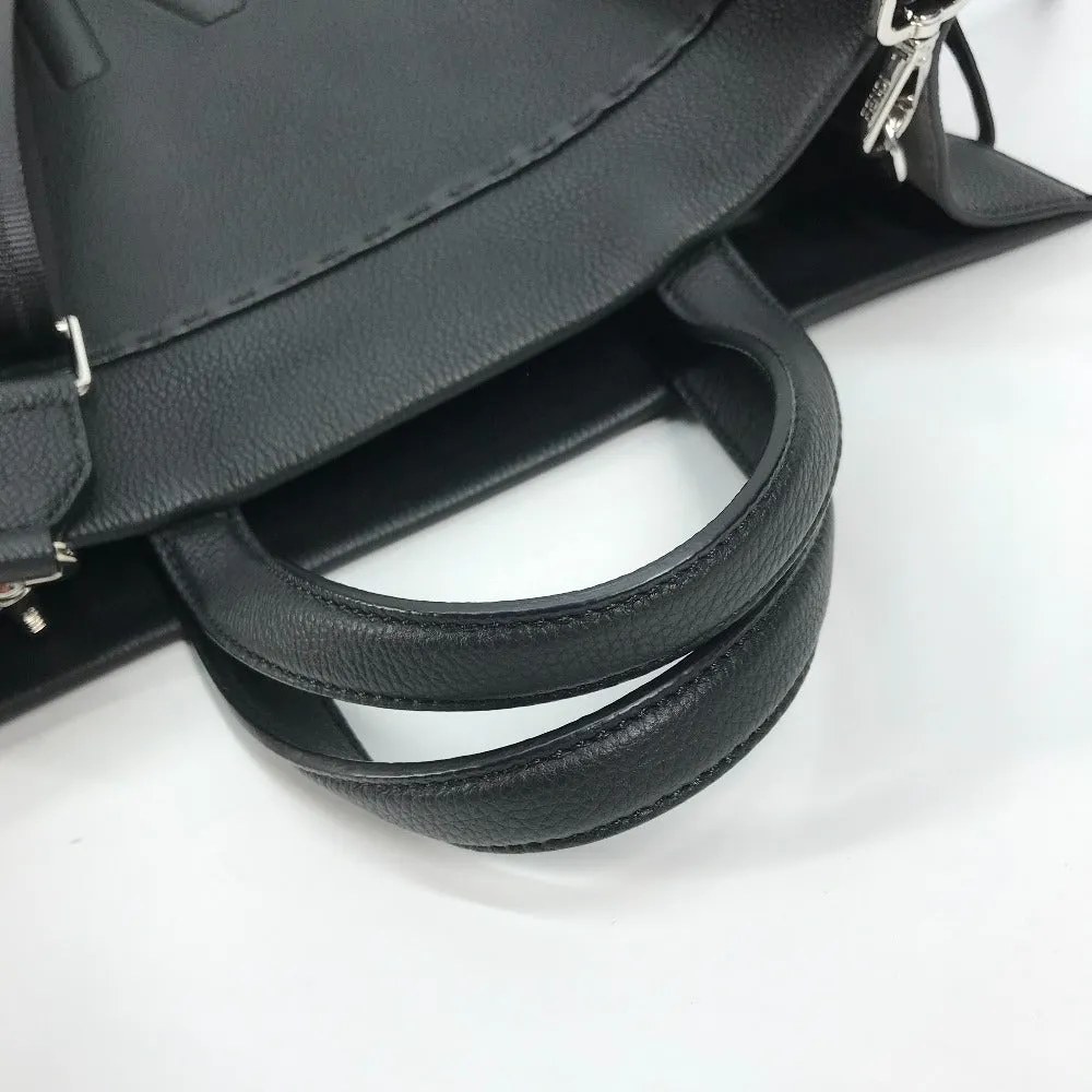 FENDI Tote Bag 7VA583 leather black shoulder bag shopper medium