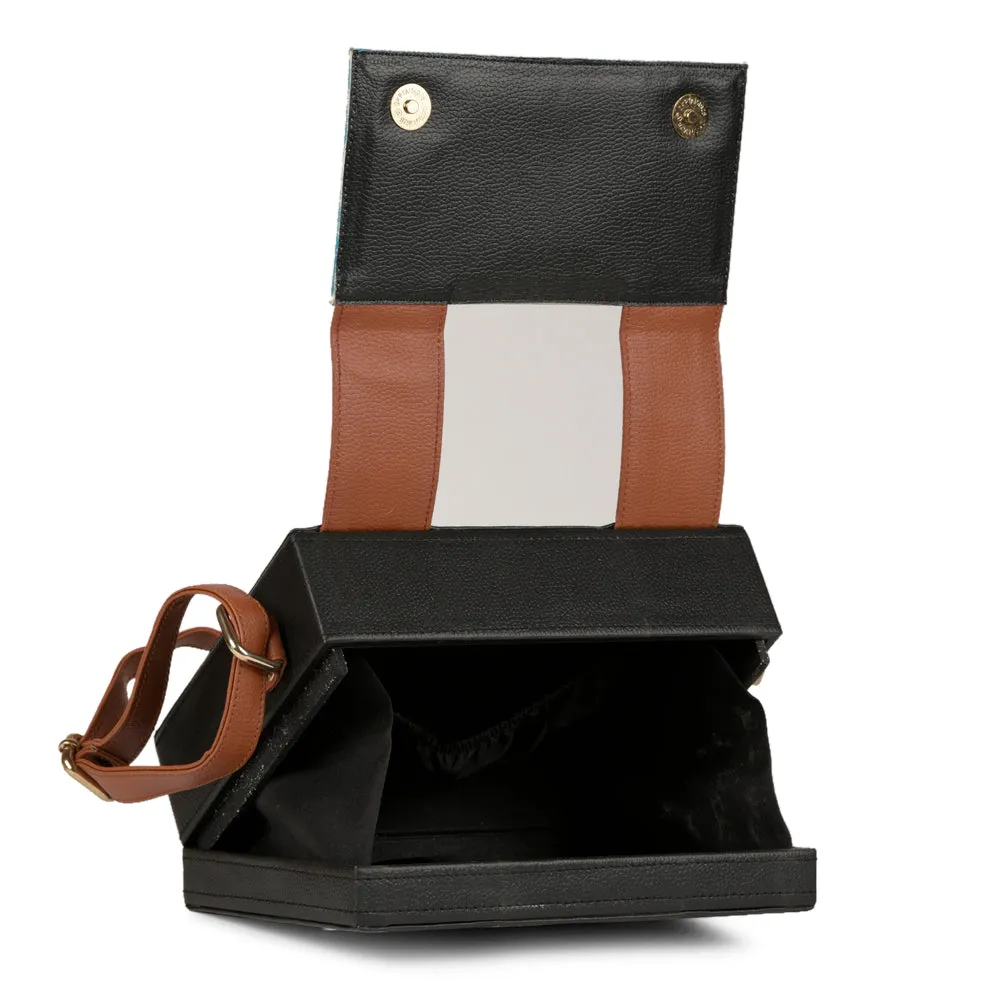 Flap Dhaka Hand Painted Crossbody Sling Bag For Women
