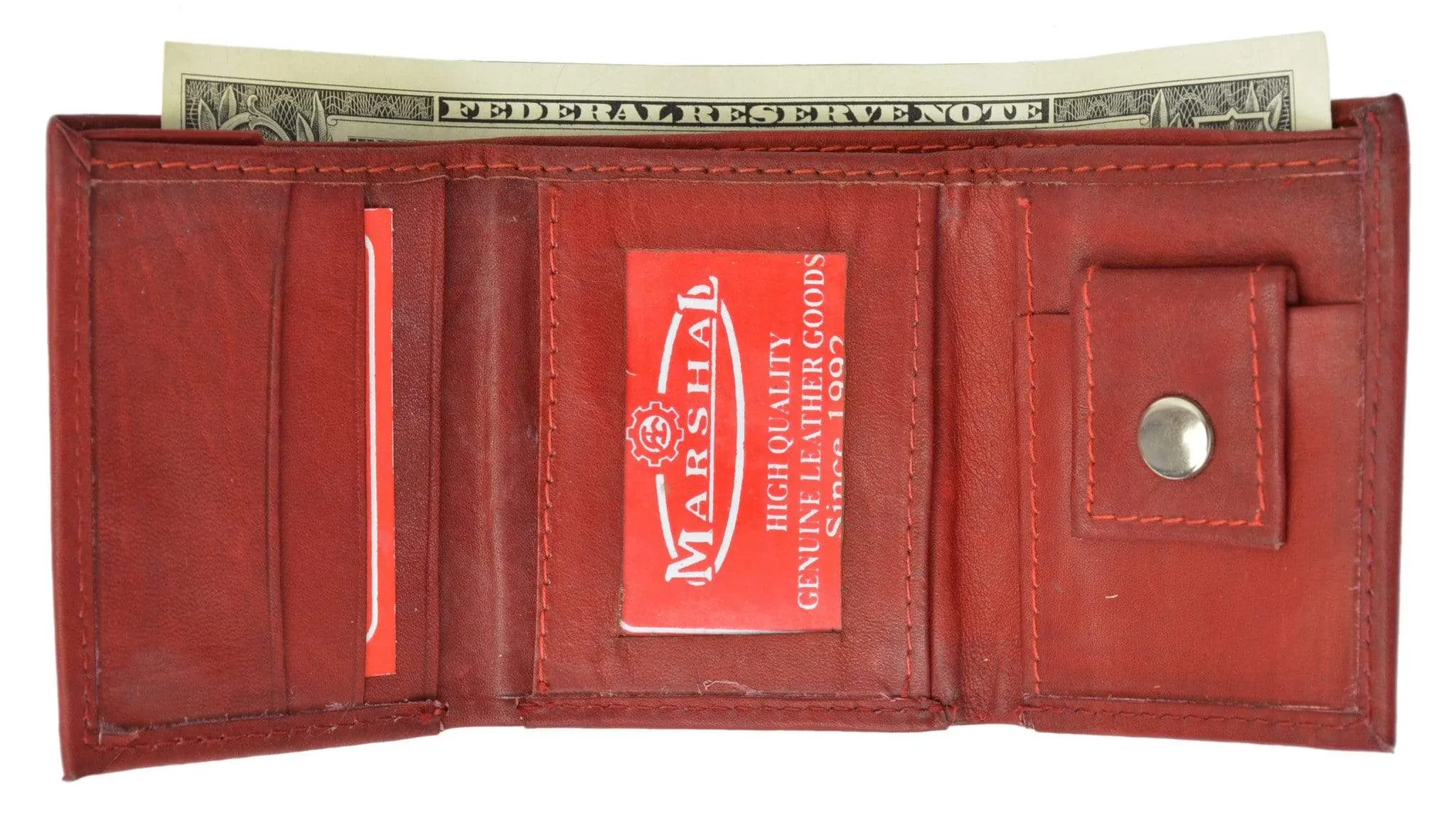 Genuine Leather Childrens Small Trifold Kids Wallet Gift 825
