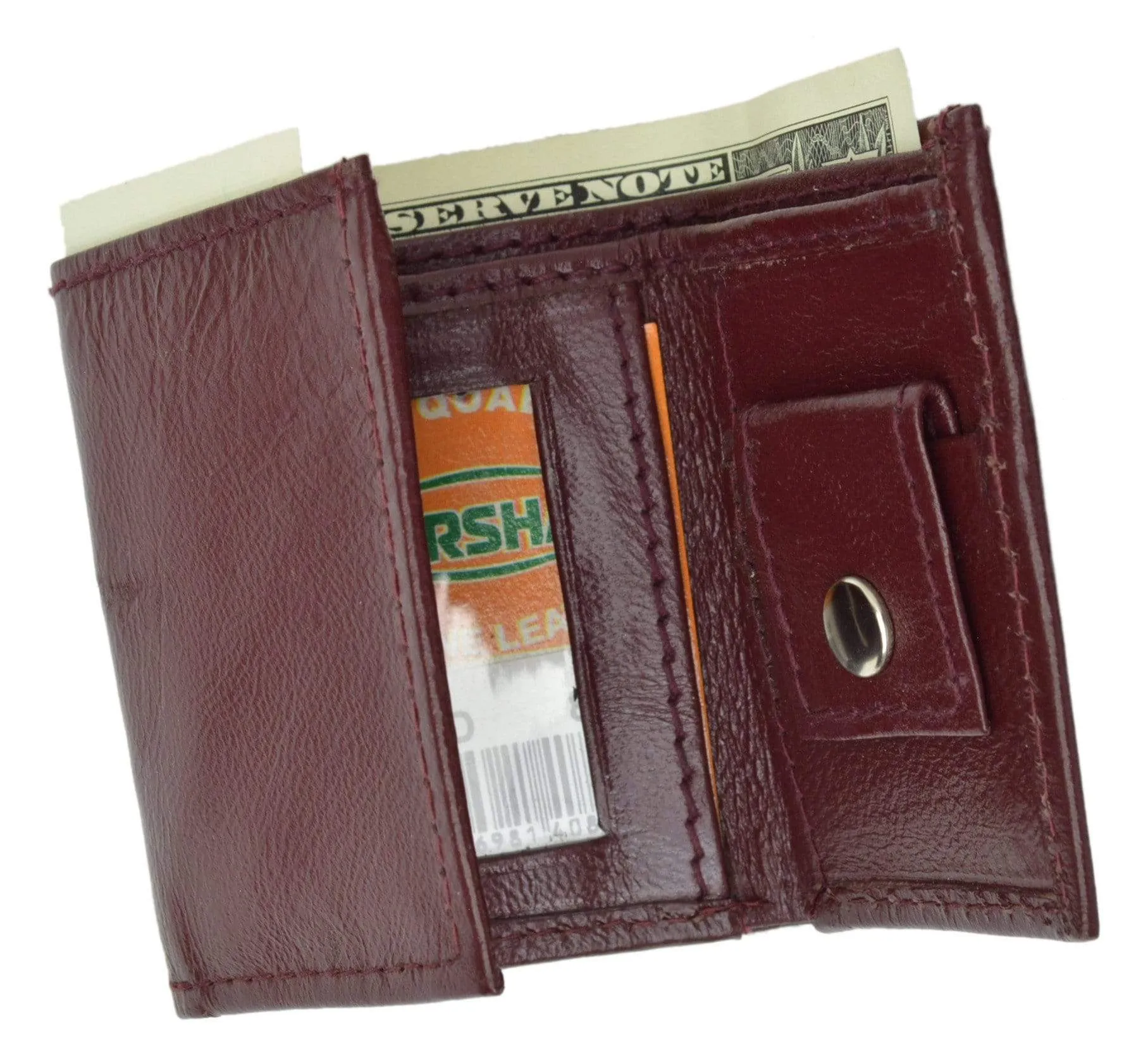Genuine Leather Childrens Small Trifold Kids Wallet Gift 825