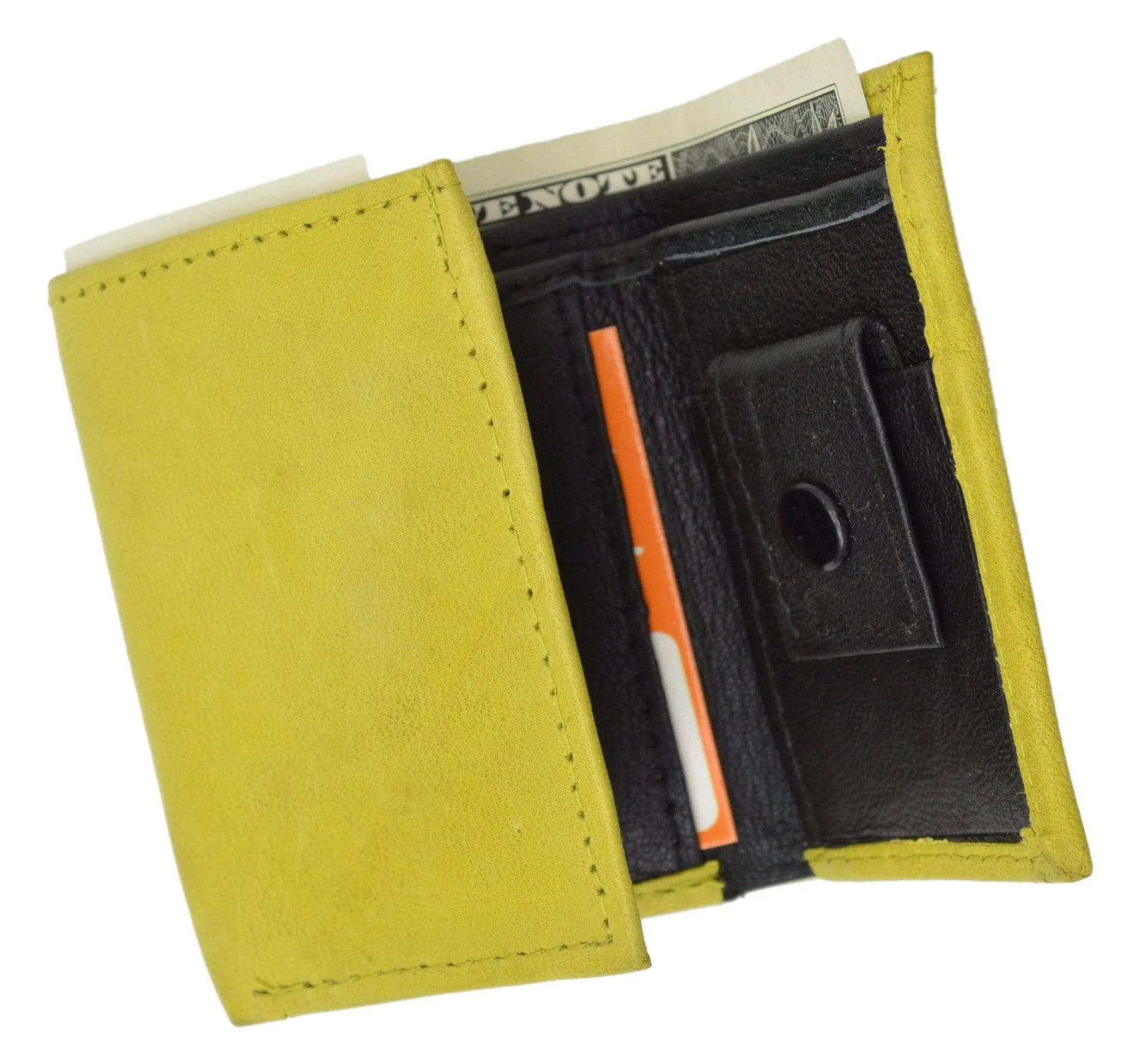 Genuine Leather Childrens Small Trifold Kids Wallet Gift 825
