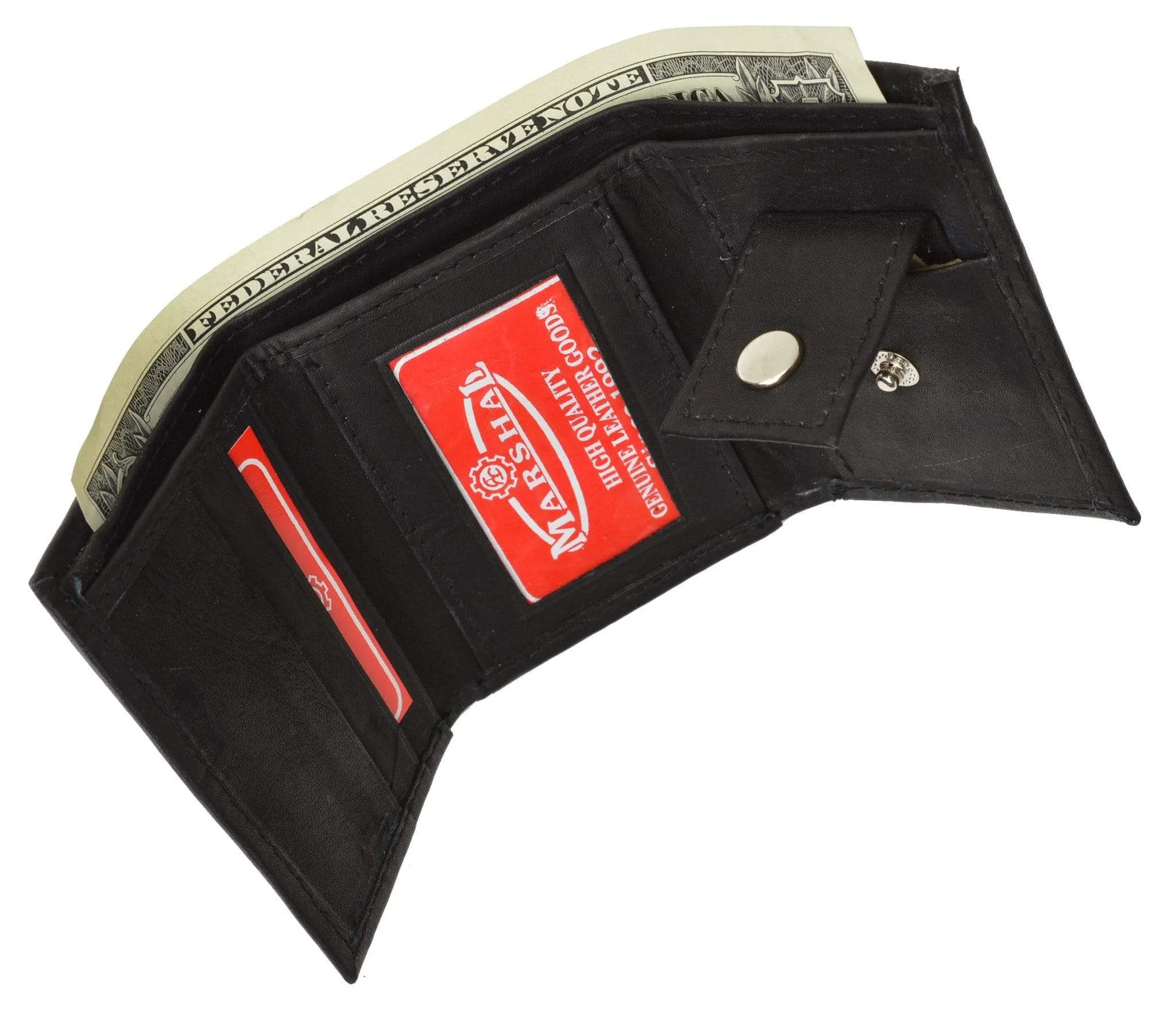 Genuine Leather Childrens Small Trifold Kids Wallet Gift 825