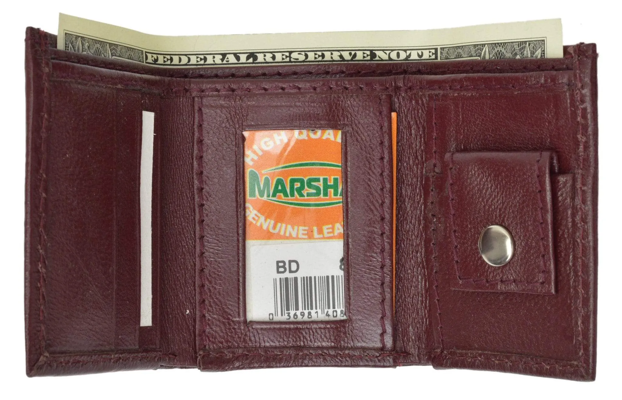 Genuine Leather Childrens Small Trifold Kids Wallet Gift 825
