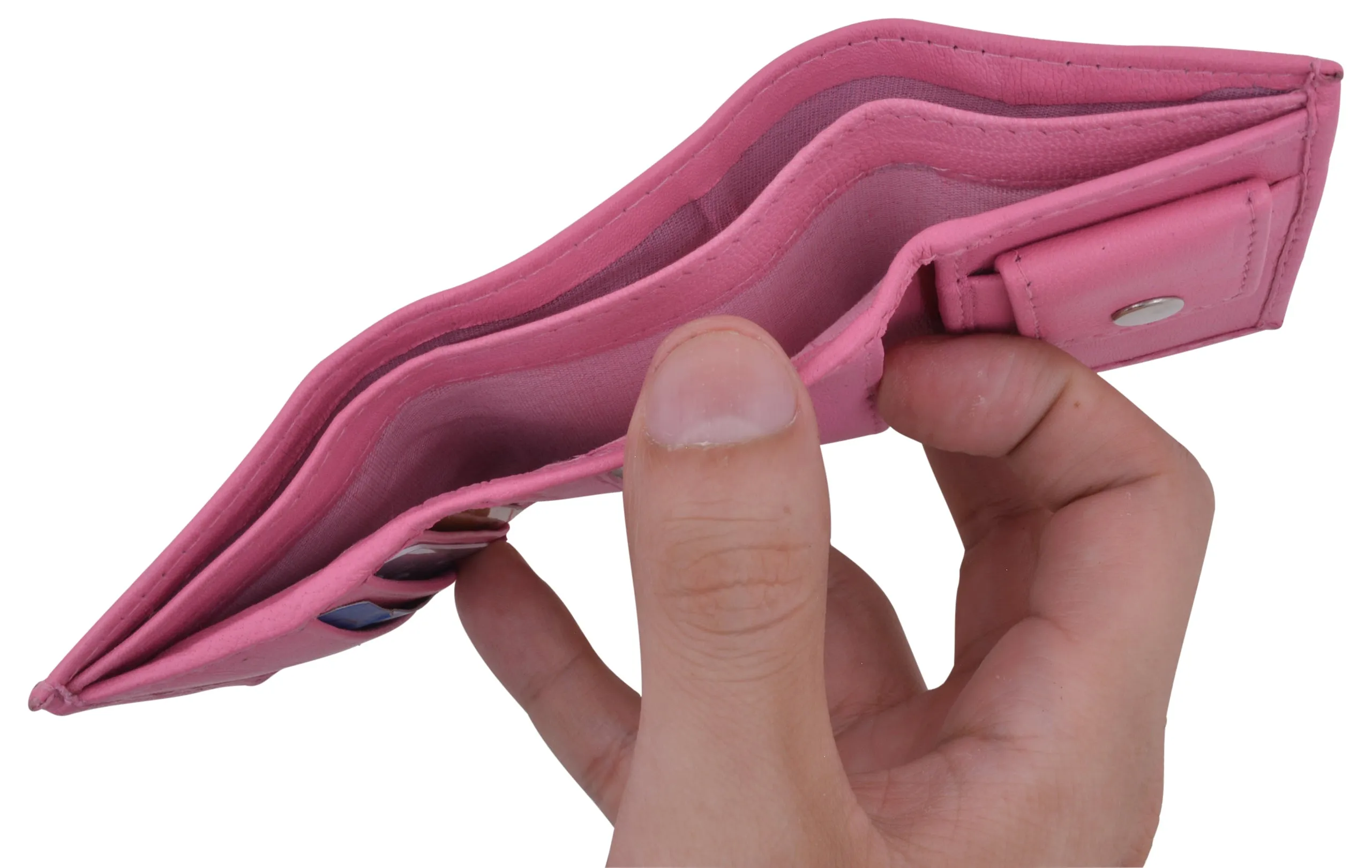 Genuine Leather Childrens Small Trifold Kids Wallet Gift 825
