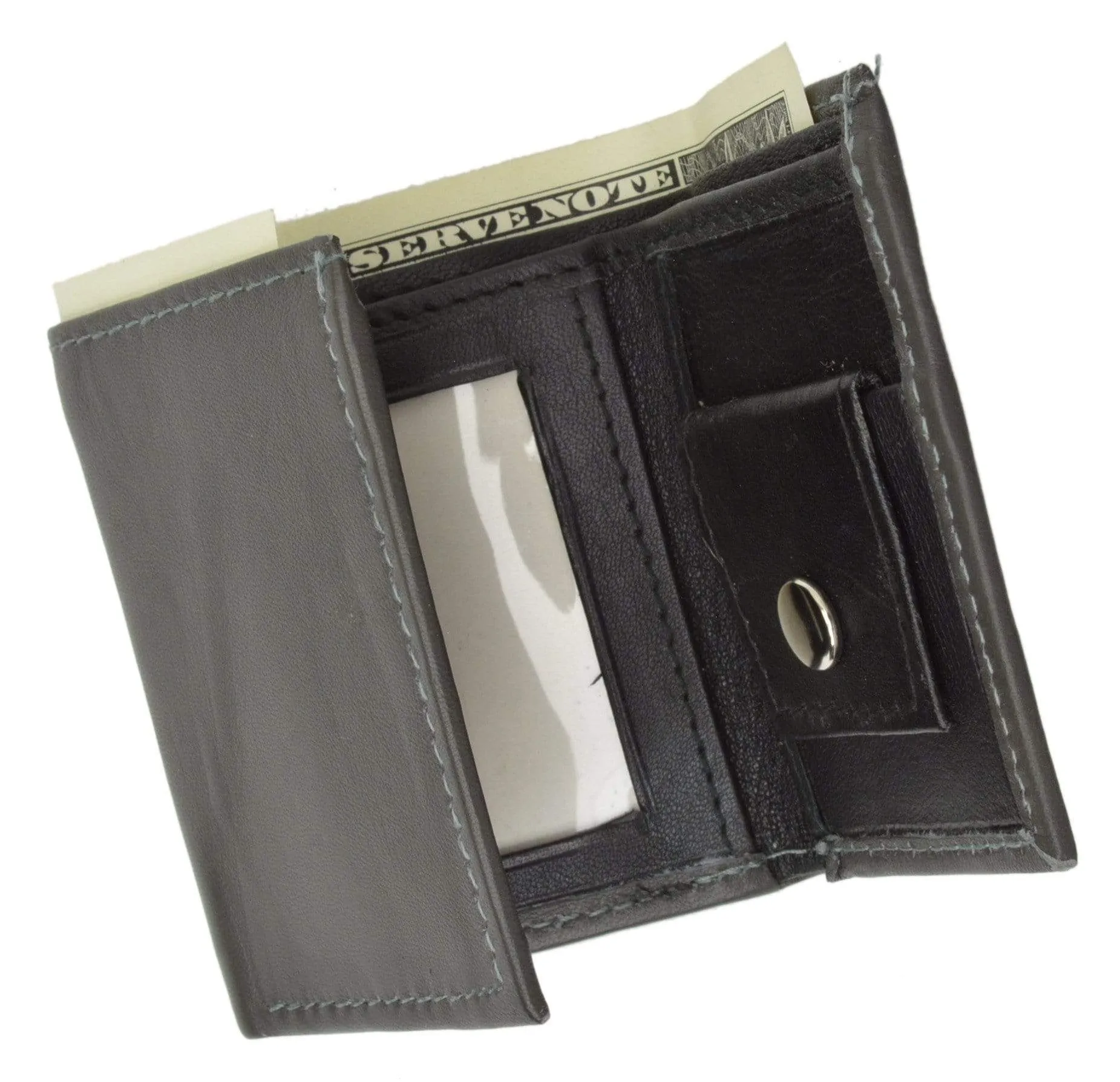 Genuine Leather Childrens Small Trifold Kids Wallet Gift 825