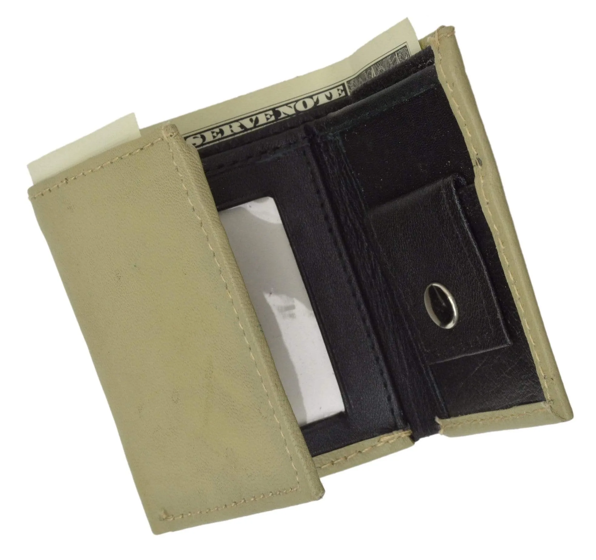 Genuine Leather Childrens Small Trifold Kids Wallet Gift 825