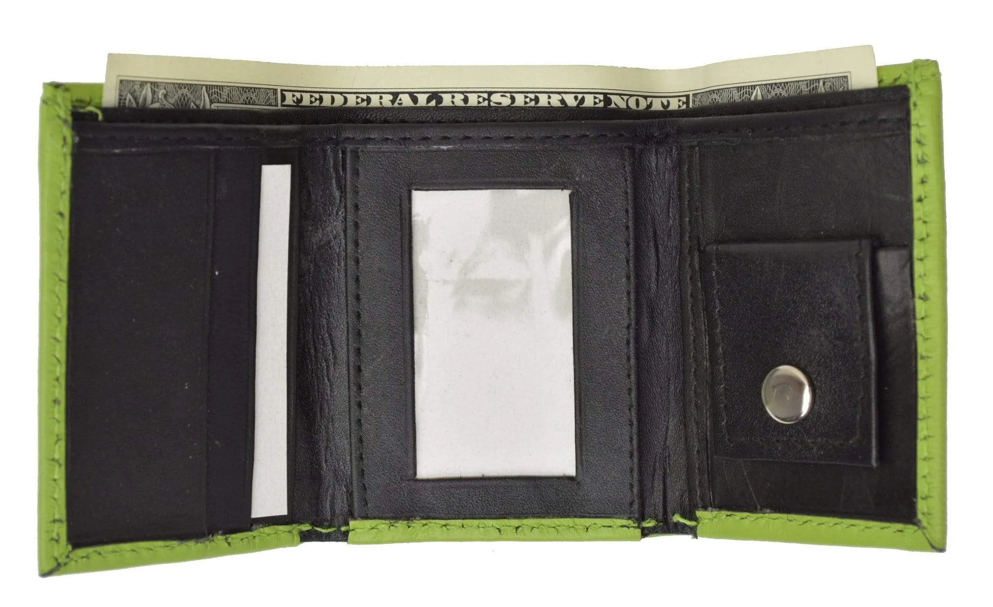 Genuine Leather Childrens Small Trifold Kids Wallet Gift 825
