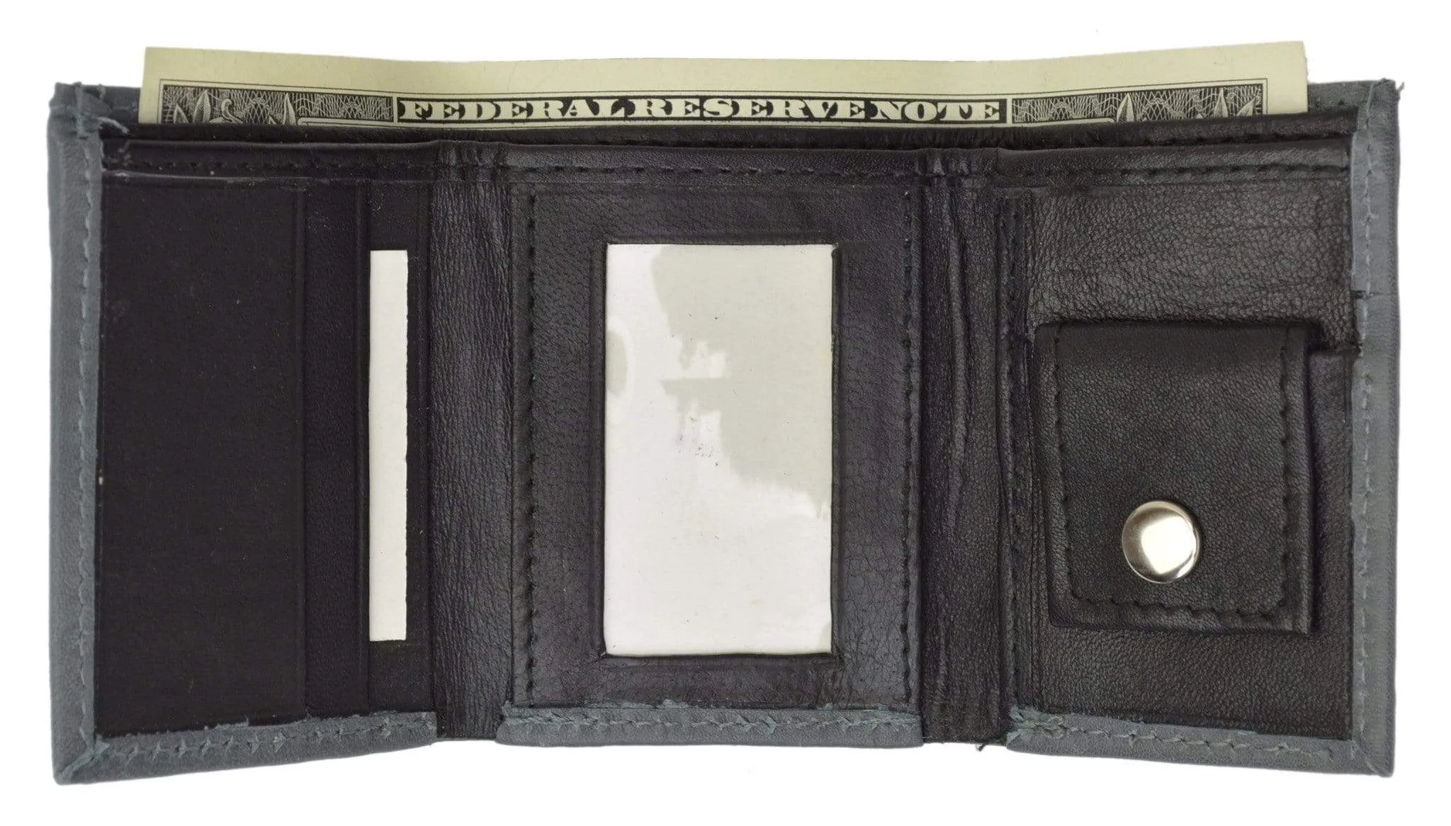 Genuine Leather Childrens Small Trifold Kids Wallet Gift 825