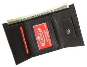 Genuine Leather Childrens Small Trifold Kids Wallet Gift 825