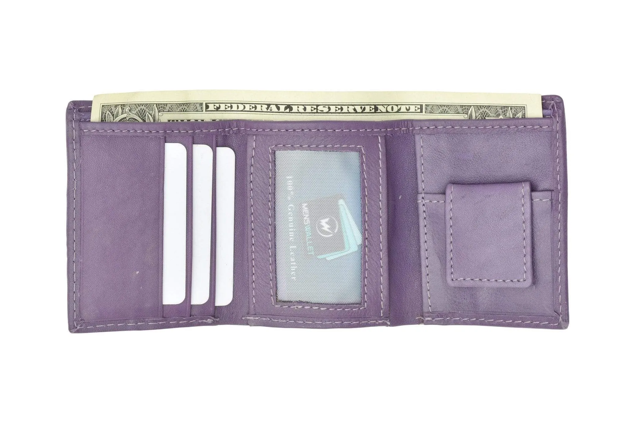 Genuine Leather Childrens Small Trifold Kids Wallet Gift 825