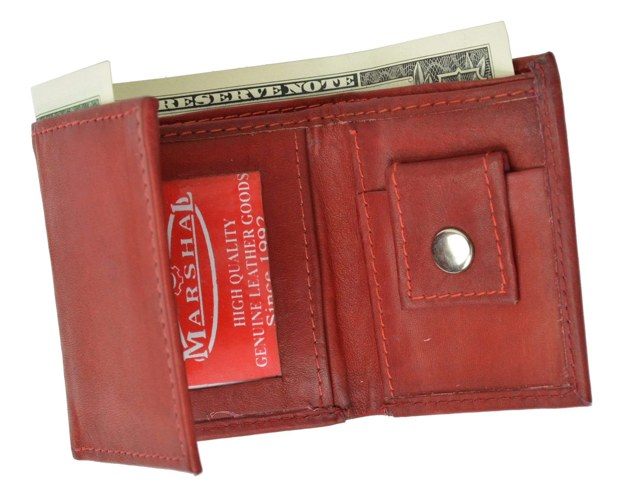 Genuine Leather Childrens Small Trifold Kids Wallet Gift 825