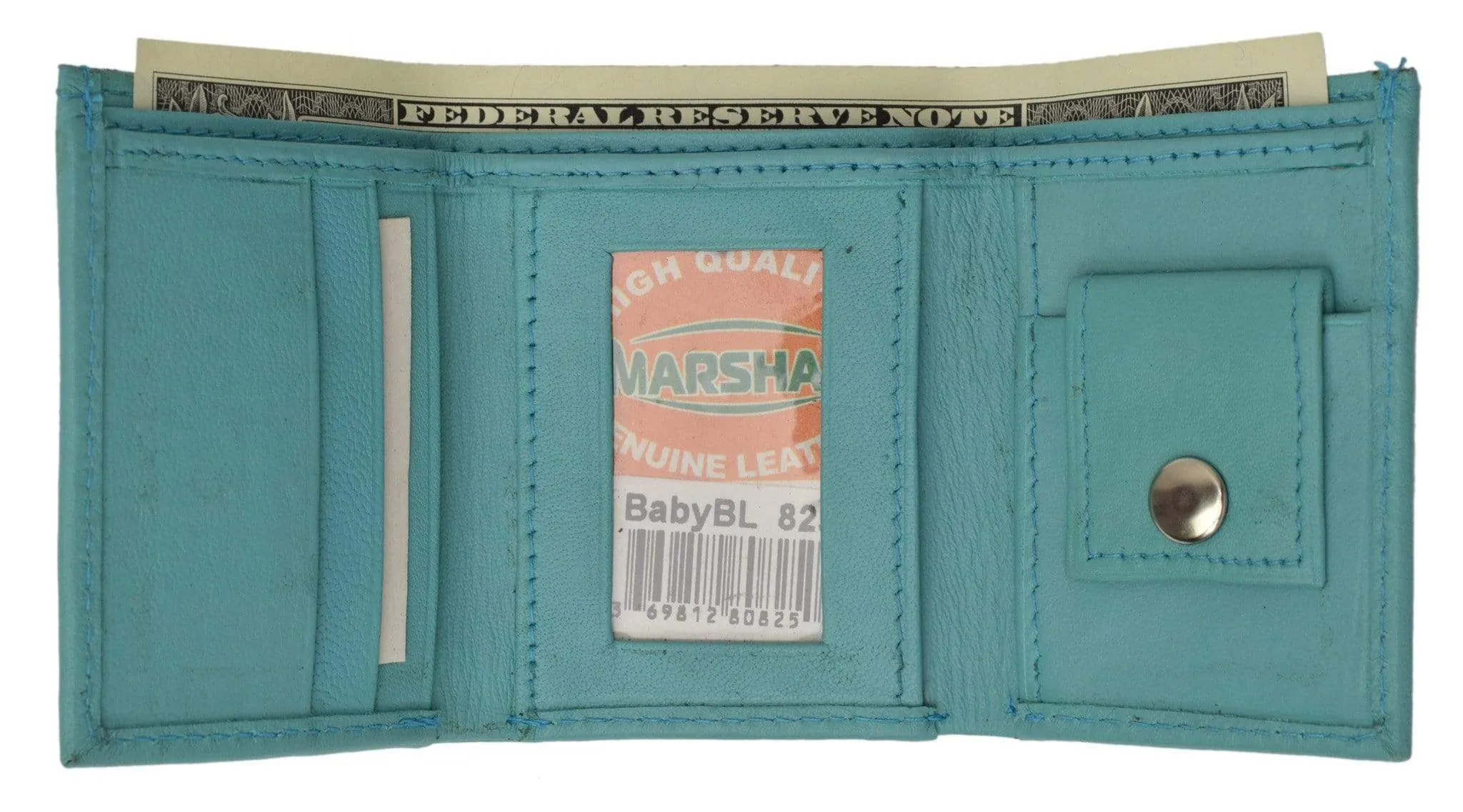 Genuine Leather Childrens Small Trifold Kids Wallet Gift 825