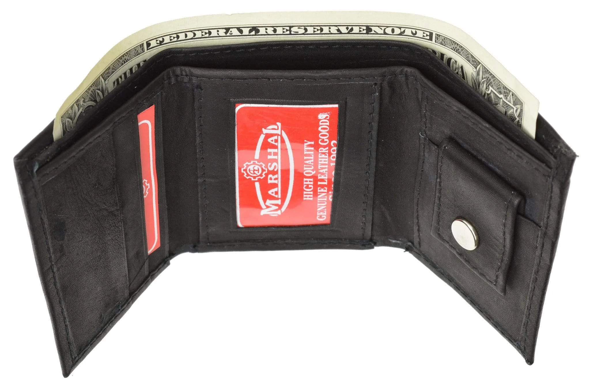 Genuine Leather Childrens Small Trifold Kids Wallet Gift 825