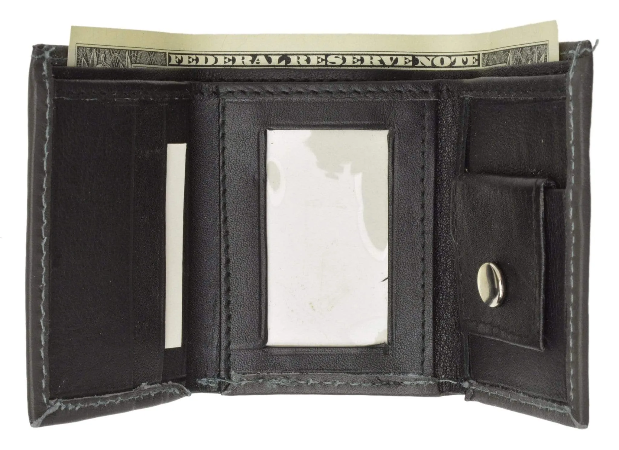 Genuine Leather Childrens Small Trifold Kids Wallet Gift 825