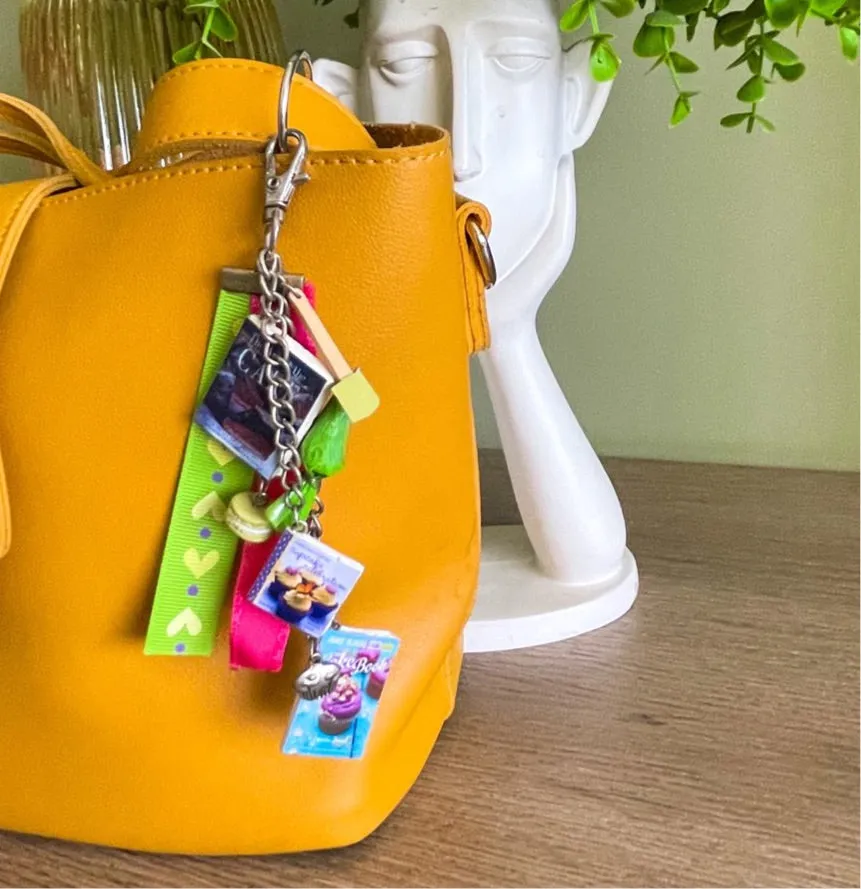 Green Colour Cake Baking Bag Purse Charm