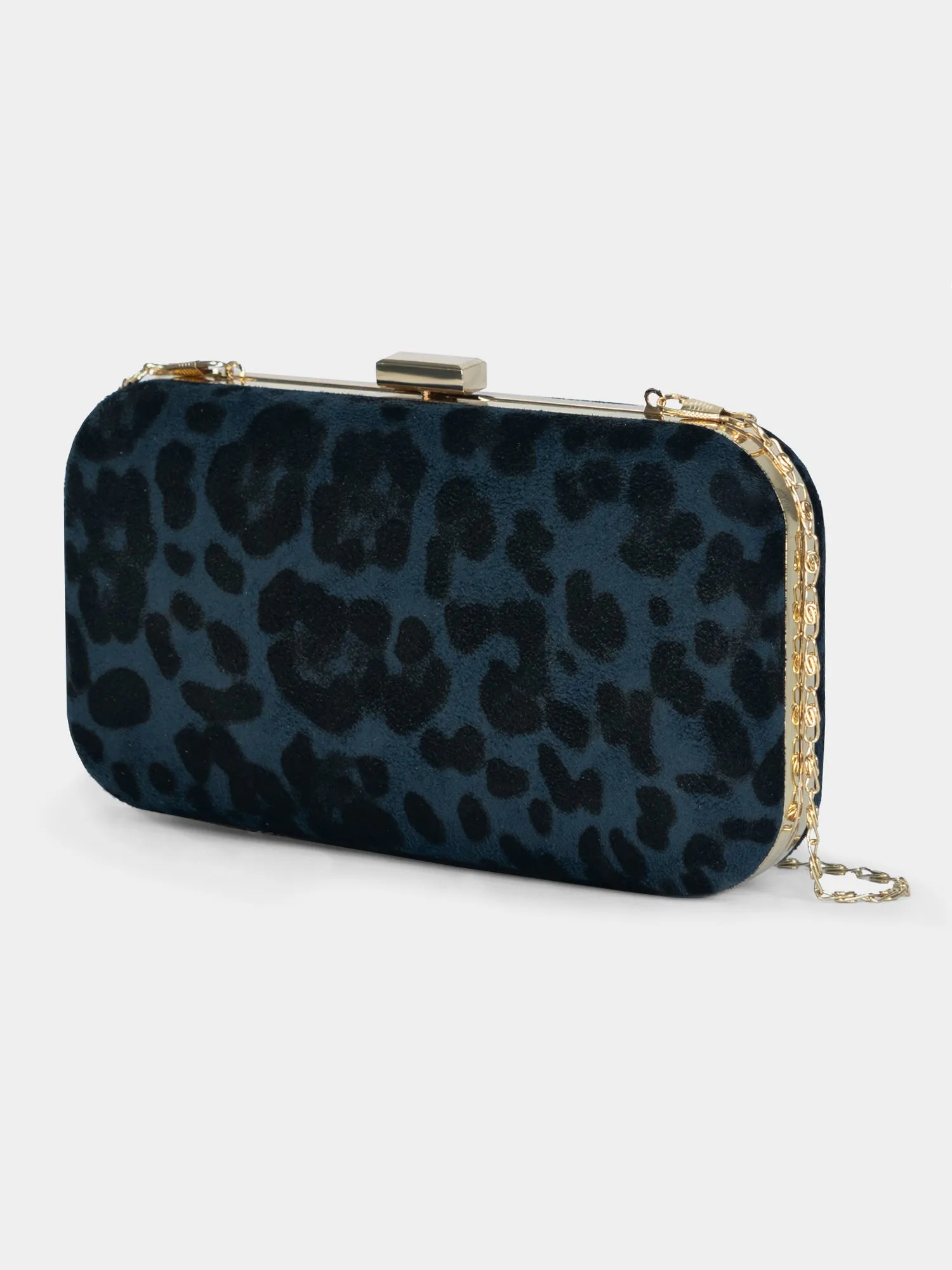 Hear Me Roar Blue Cheetah Printed Party Clutch | Modern Myth