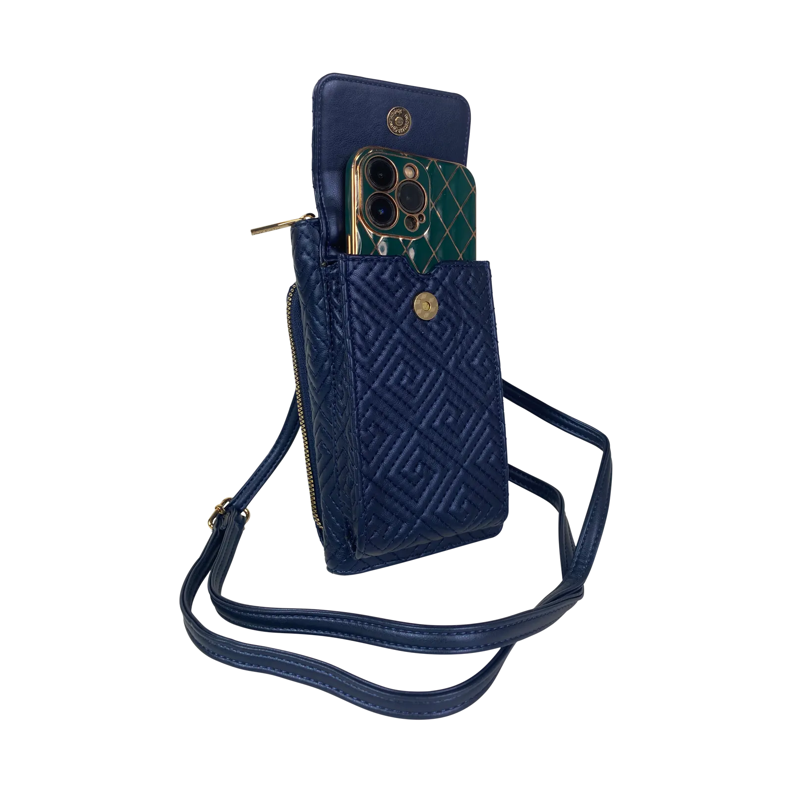 Mr Phone Crossbody- Greek Navy