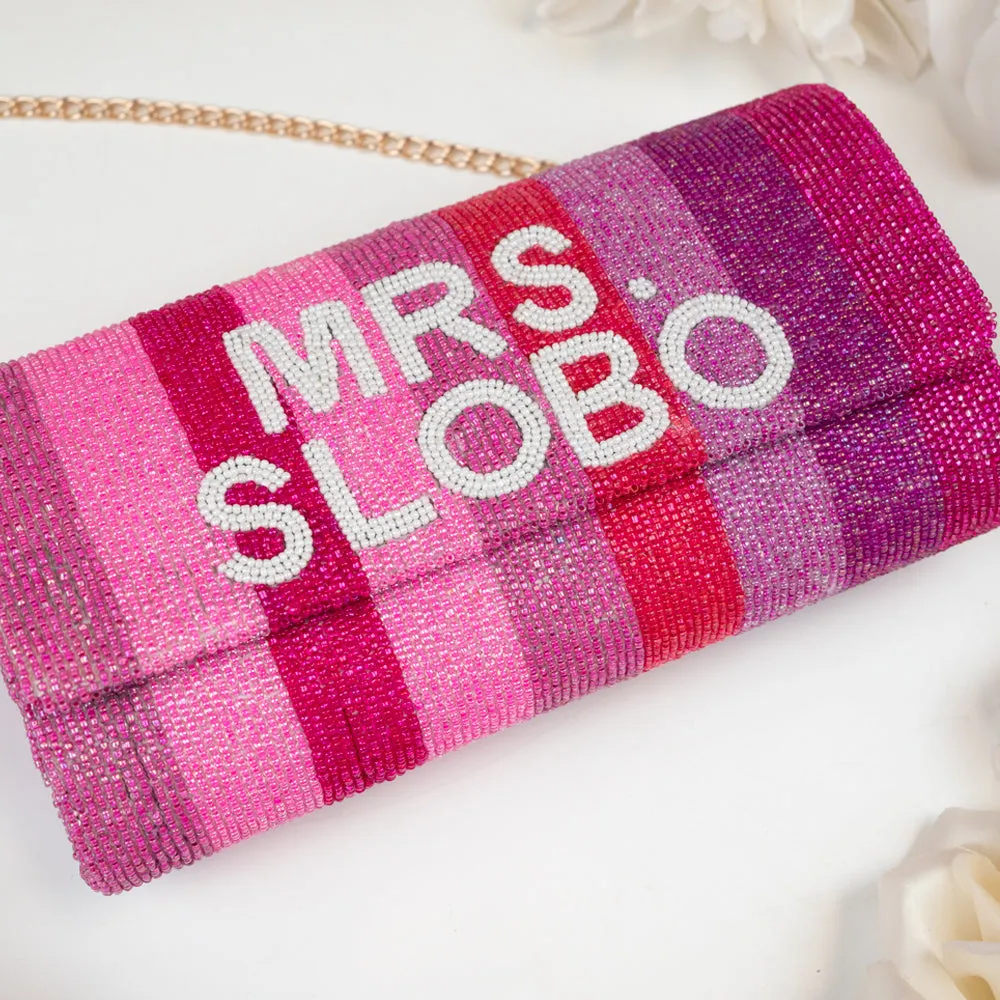 Pink Ombre Bridal Clutch Purse (FOG)