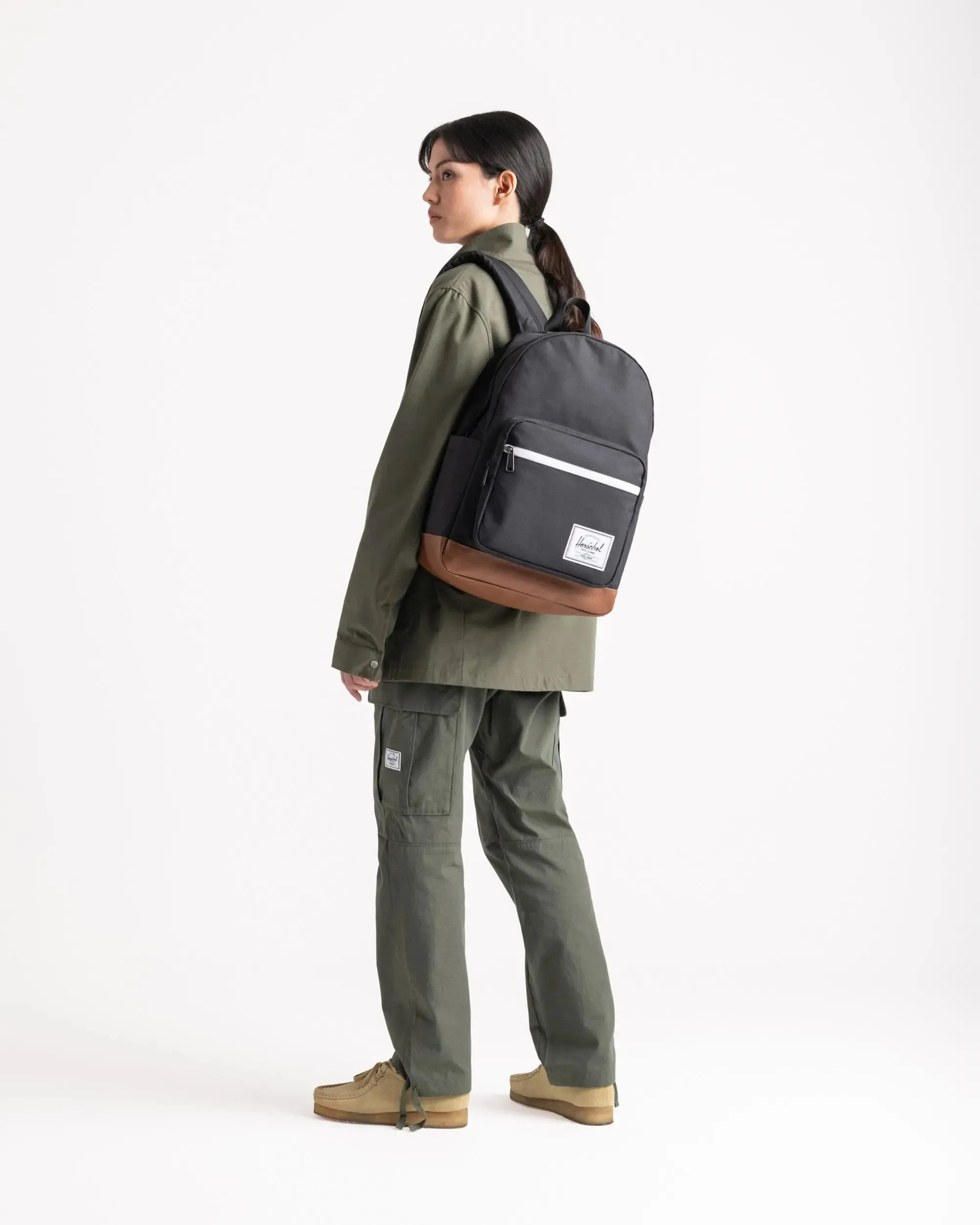 Pop Quiz Backpack in Black & Tan