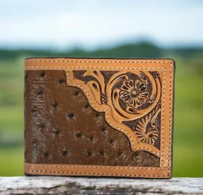 Ranger Belt Company Ostrich Bifold Wallet