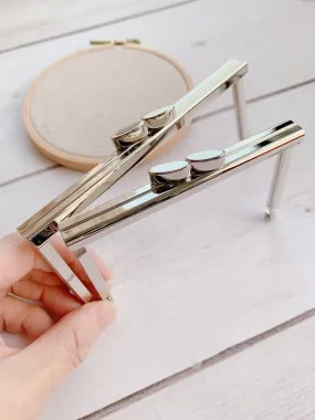 Retro Silver Purse Frame Bag Hanger Wedding Bag Glue-In Style 11x6cm/12.5x6cm