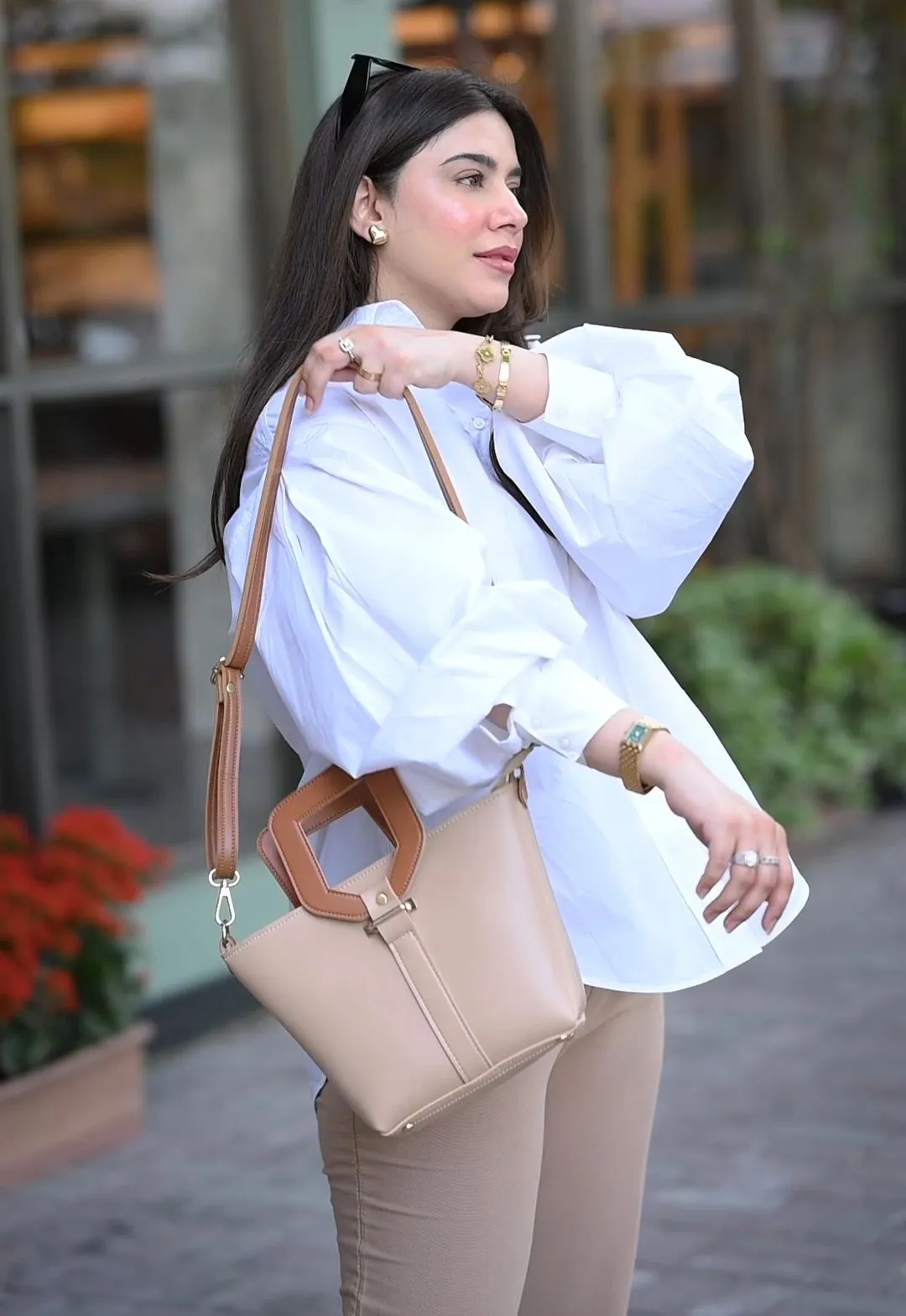 VOYAGE BEIGE HANDBAG